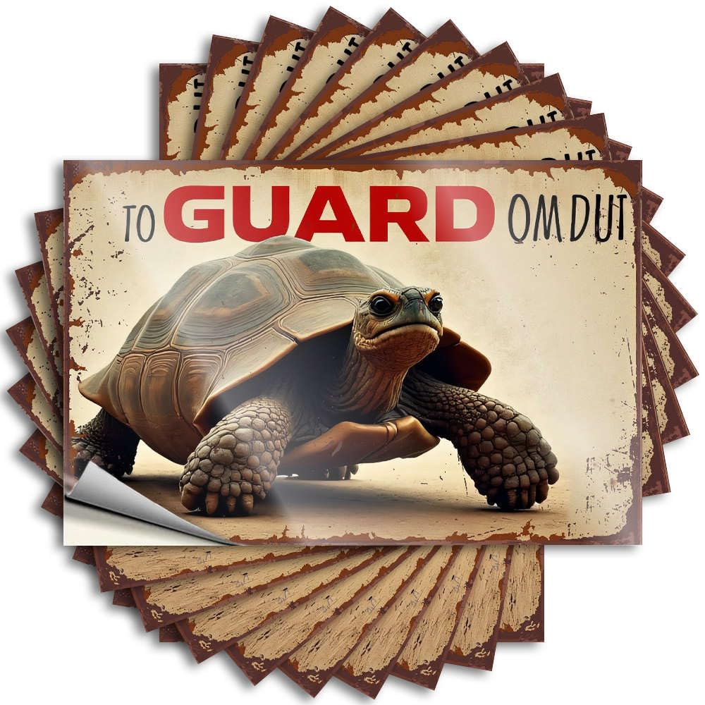 Decal Front Door Decor Waterproof Vinyl Sticker | to Guard On Duty. Cozy Hard for Things DIY Projects(6X9CM)