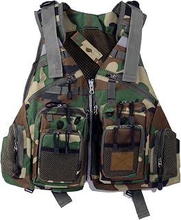 Multifunctional Kayak Life Jackets for Adults - Fishing, Multi Pocket Portable Detachable Clothing with Floating Material Breathable Life-Saving Rock Fishing