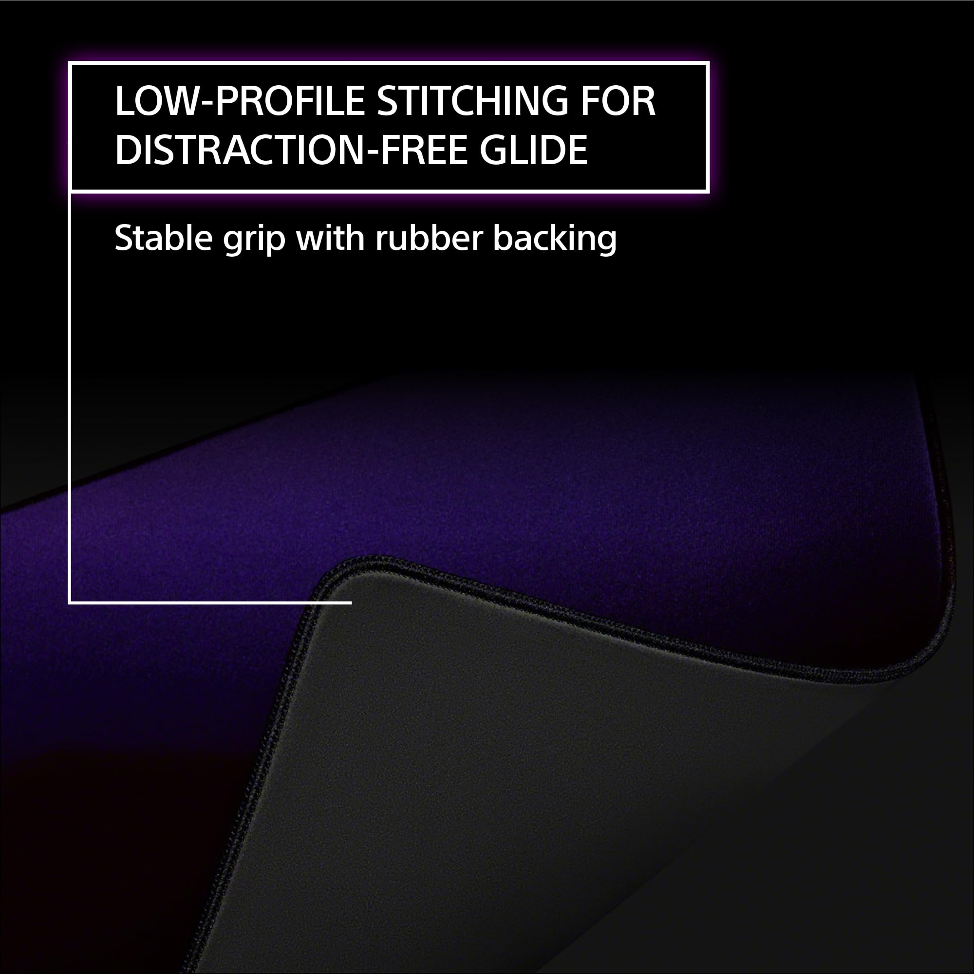 Sony INZONE Mat-D - Tappetino per mouse da gioco in tessuto, 480 x 400 mm, basso attrito, base in gomma antiscivolo, cuciture sui bordi, spessore 4 mm, sviluppato con Fnatic