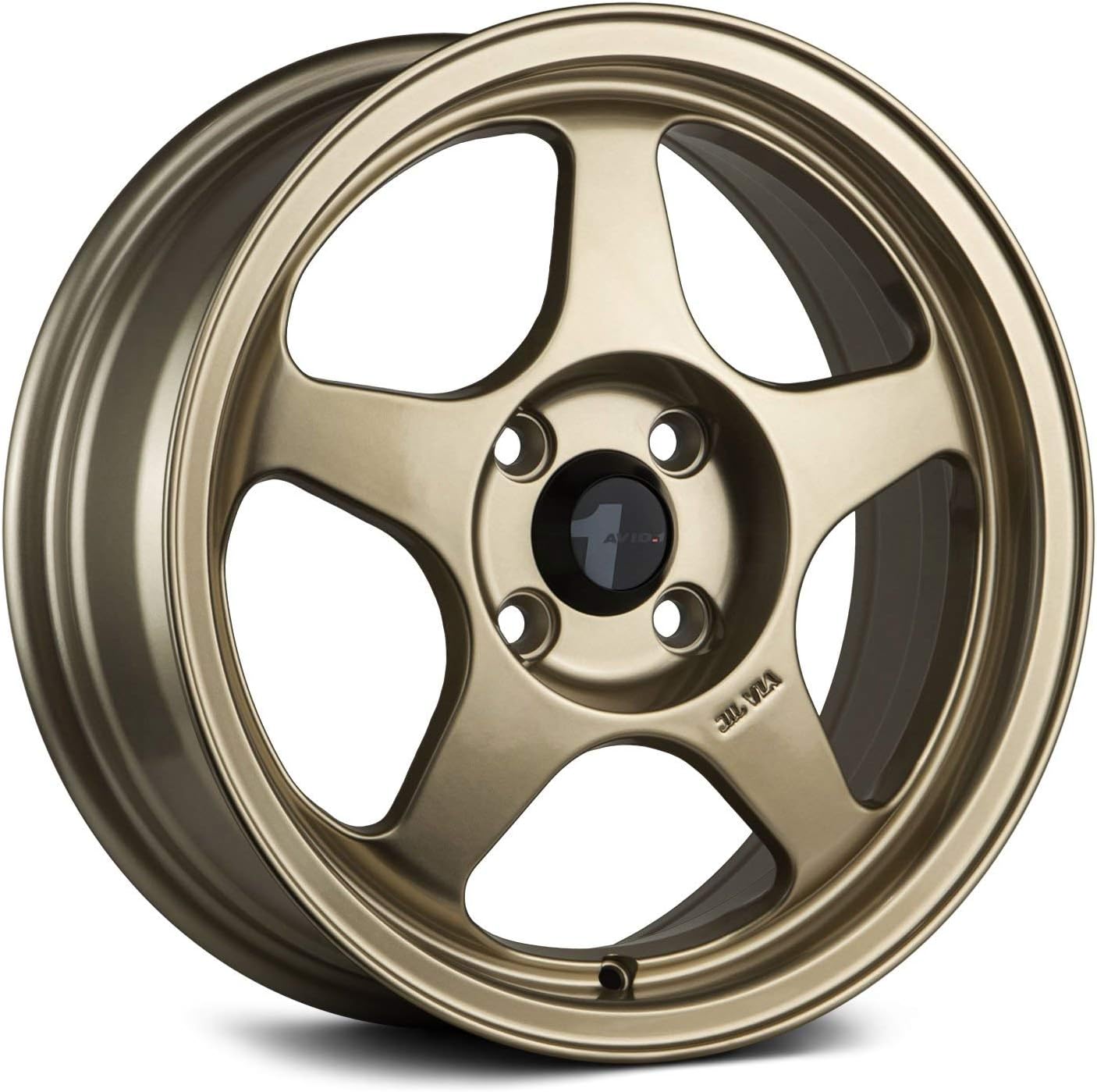 AVID.1 AV-08 White 15x6.5 Custom Wheel – 4x100 Bolt Pattern with +35 Offset – Lightweight Performance Alloy Wheel – Premium 5-Spoke & Track-Ready Car Accessories