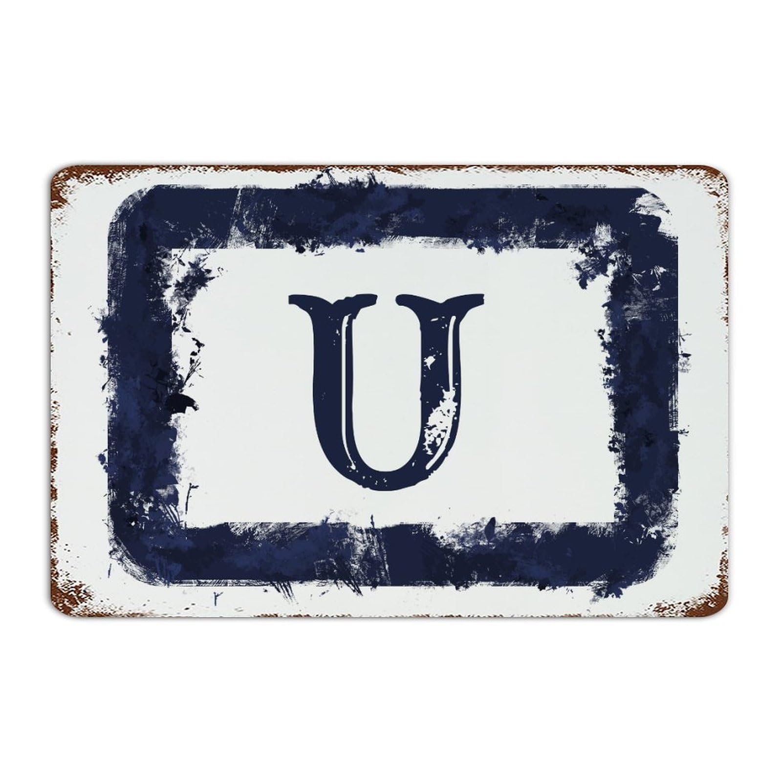 Lettre U en métal monogramme de 45 cm idée cadeau décoration maison homme