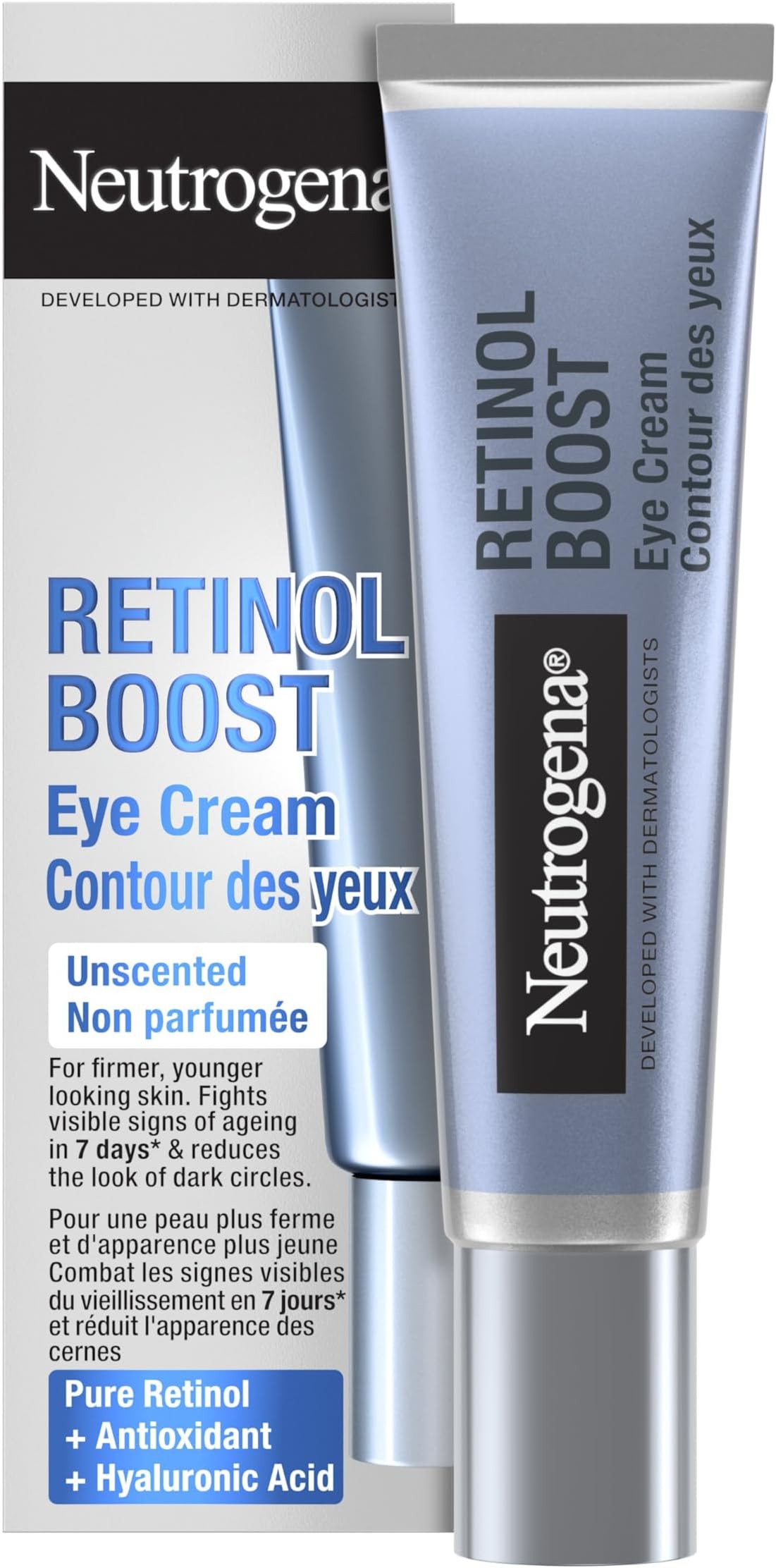 Retinol Boost Eye Cream (1x 15ml), Fragrance-Free Eye Cream for Ageing Skin, Under-Eye Treatment with Retinol for Fresher, Younger-Looking Skin