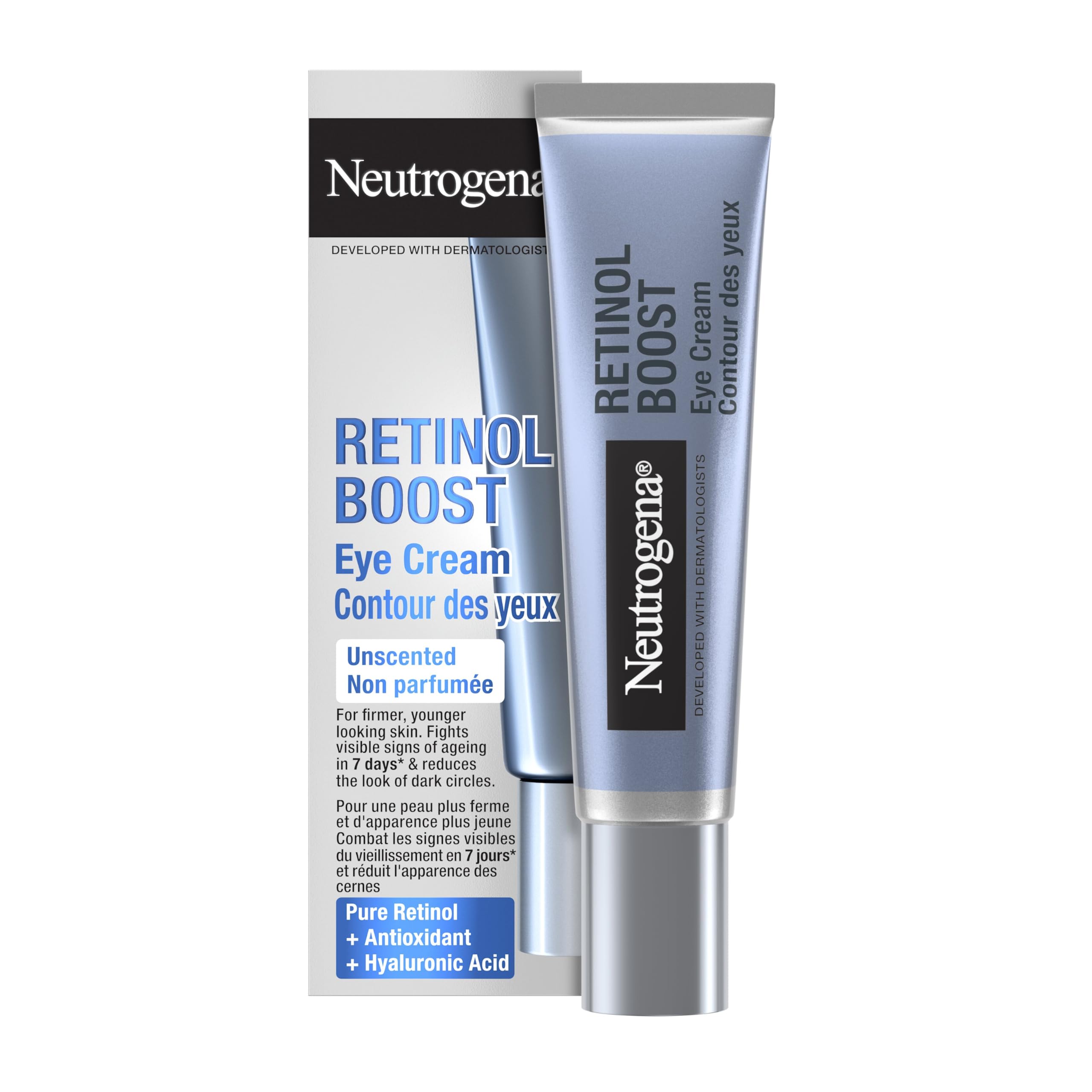 Retinol Boost Eye Cream (1x 15ml), Fragrance-Free Eye Cream for Ageing Skin, Under-Eye Treatment with Retinol for Fresher, Younger-Looking Skin