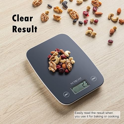 Miniatura 5 de 1 báscula de alimentos, báscula digital de cocina, gramos y onzas para hornear y cocinar + 1 báscula digital de baño para peso corporal, báscula de