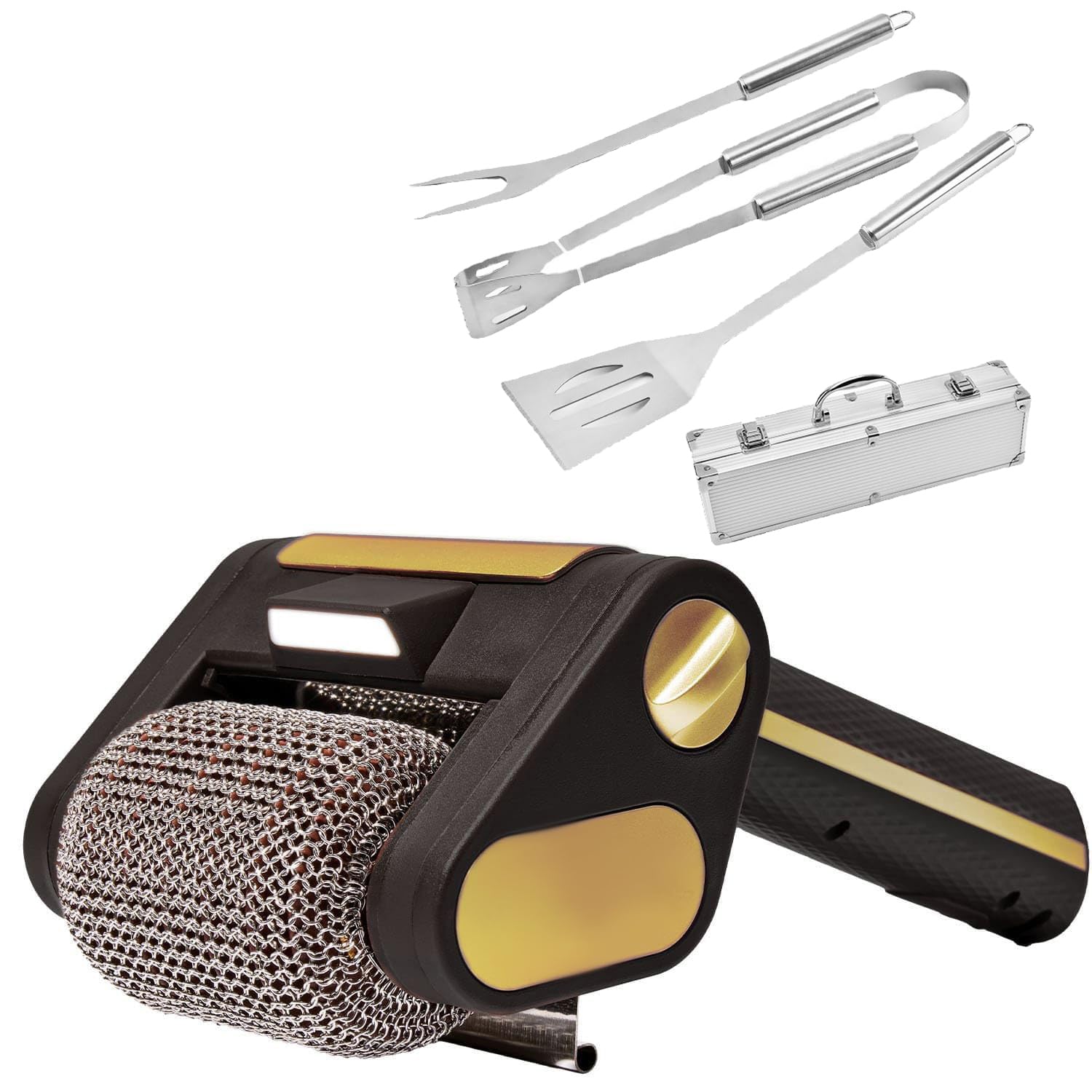 Brosse Puissante en Acier Inoxydable 304 Nettoyeur Électrique Grill Rotatif 350 TR/Min