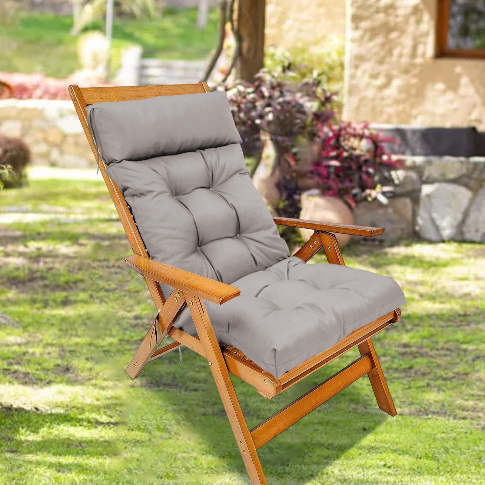 Cuscino per sedia da giardino, cuscini pieghevoli per sedie da giardino