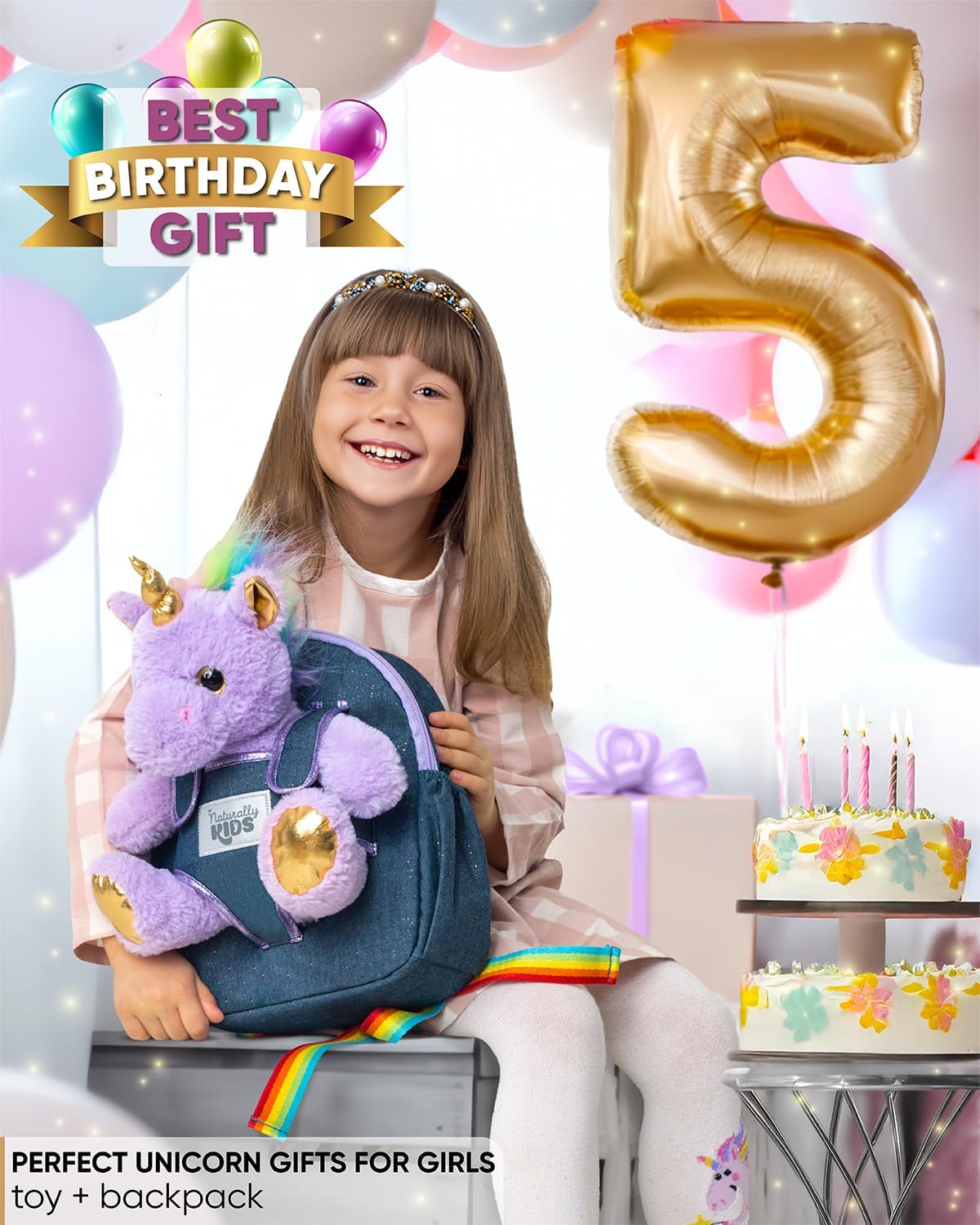 Unicorn Toddler Backpack and Table Lamp for Kids Bedroom - Gift for All Ages