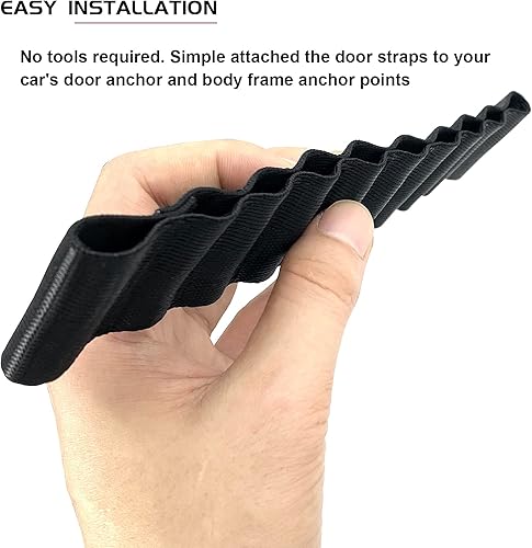 Miniatura 4 de Correa de puerta de repuesto para Jeep Wrangler TJ JK JL CJ YJ JKU y accesorios ilimitados  Resistente fuerte ajustable limitación correas de puerta