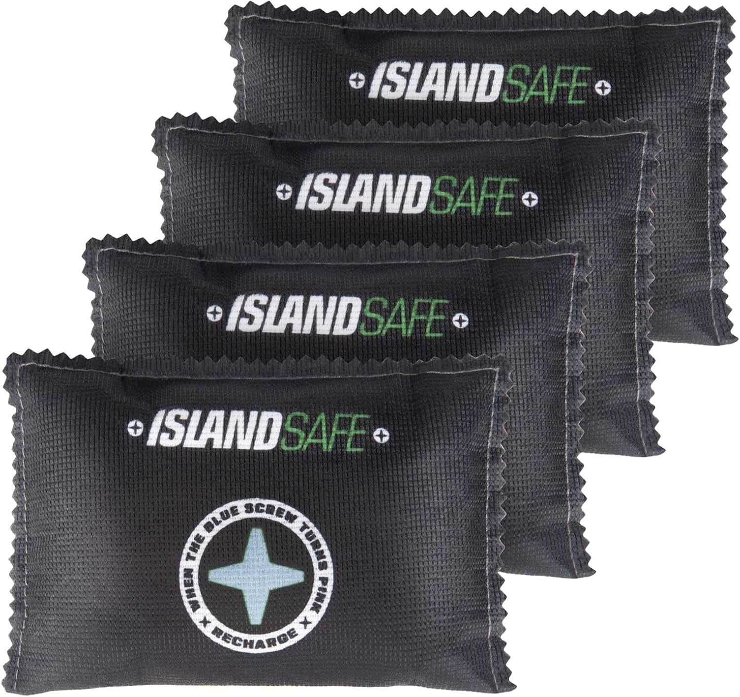 Rechargeable Safe Dehumidifier Bag 400g, Microwave Fast Reactivated Desiccant, Moisture Absorbing Packet for Safes, Cabinets, Home Closets, Car, Black (4, 5x3.5inch)