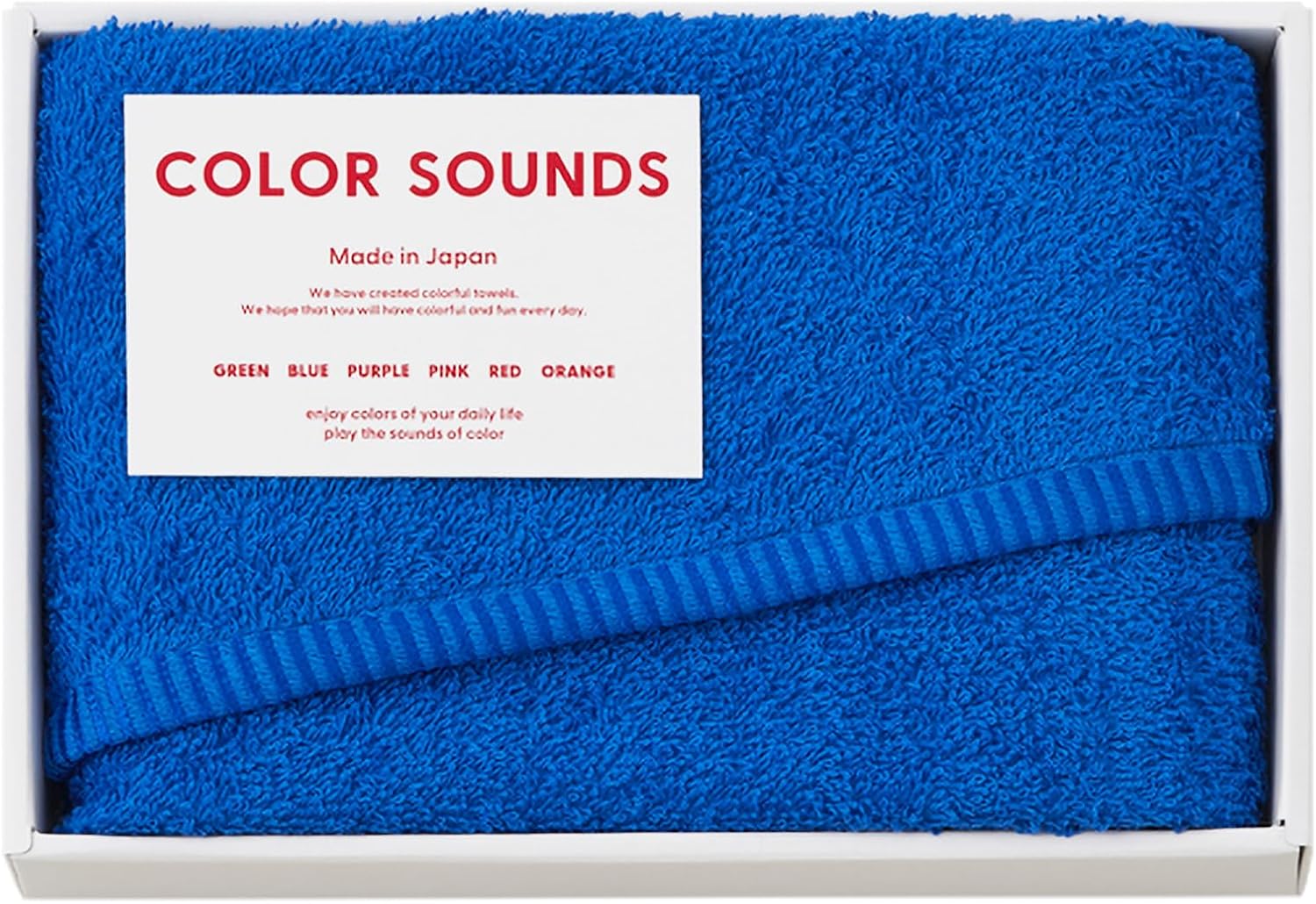 Stylem Takisada-Osaka CSD2510BL Sports Towel, Gift, Color Sound, Face Towel, 11.4 x 29.5 inches (29 x 75 cm), 100% Cotton, Colorful, Absorbent, Quick Drying, Senshu Towel, Blue, Wedding Gifts