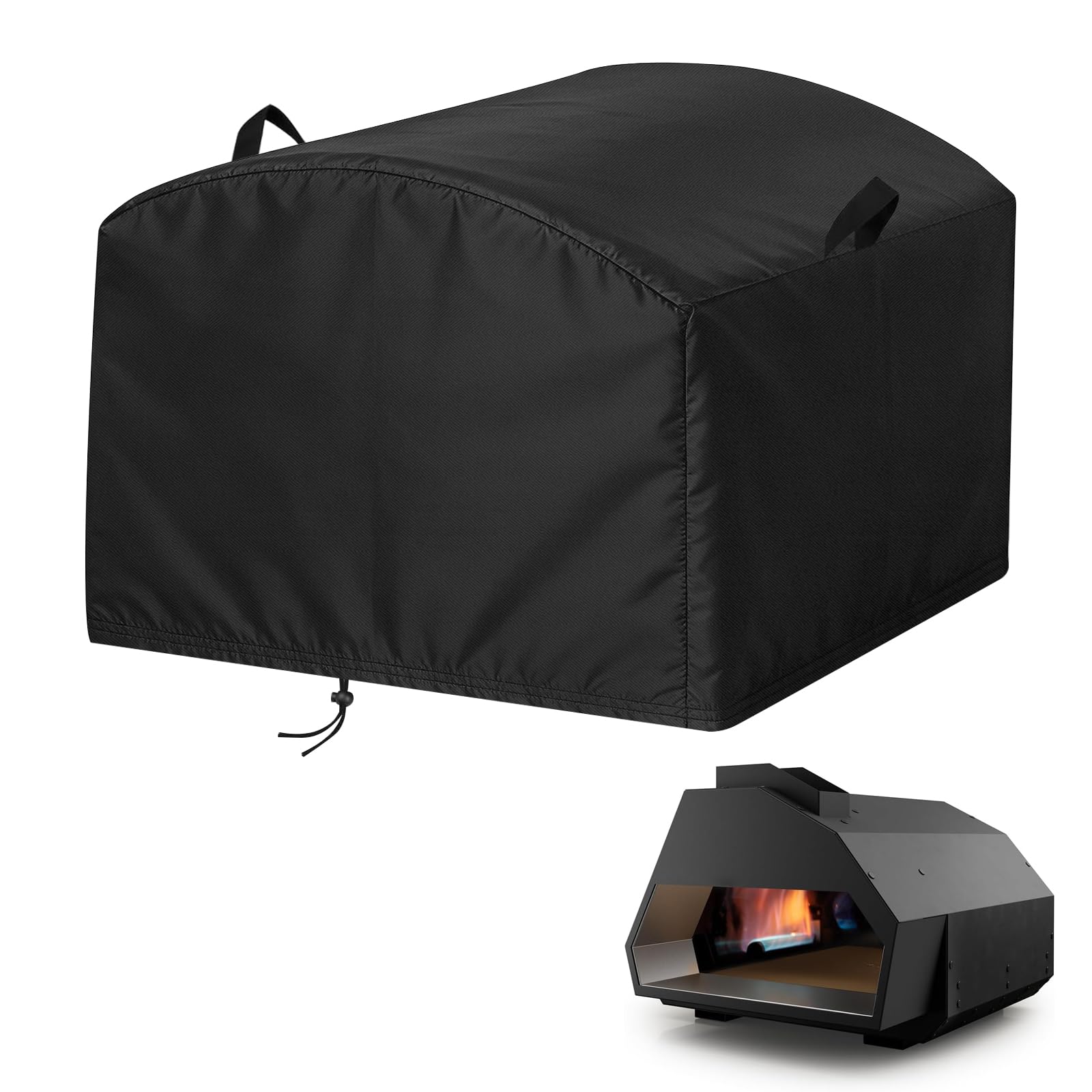 Fenghome Pizzaofen Abdeckung für Glowen Raptor Pizzaofen, Wasserdicht Staubdicht Pizzaofen Tragetasche 500D Oxford-Stoff Pizzaofen Tragetasche Pizzaofen Zubehör(53X53X39CM)