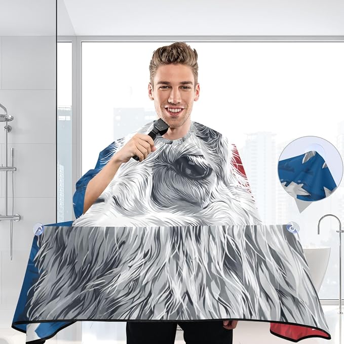 Capa de Barbero Impermeable ALAZA Vintage 55 x 65 Inch miniatura 7