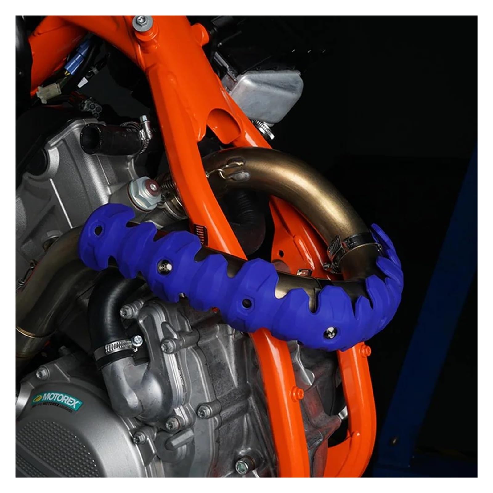Escudo Térmico Motocicleta para SHERCO para SEF-R 300 450 Protector De Protección Térmica para Tubo De Escape(Naranja)