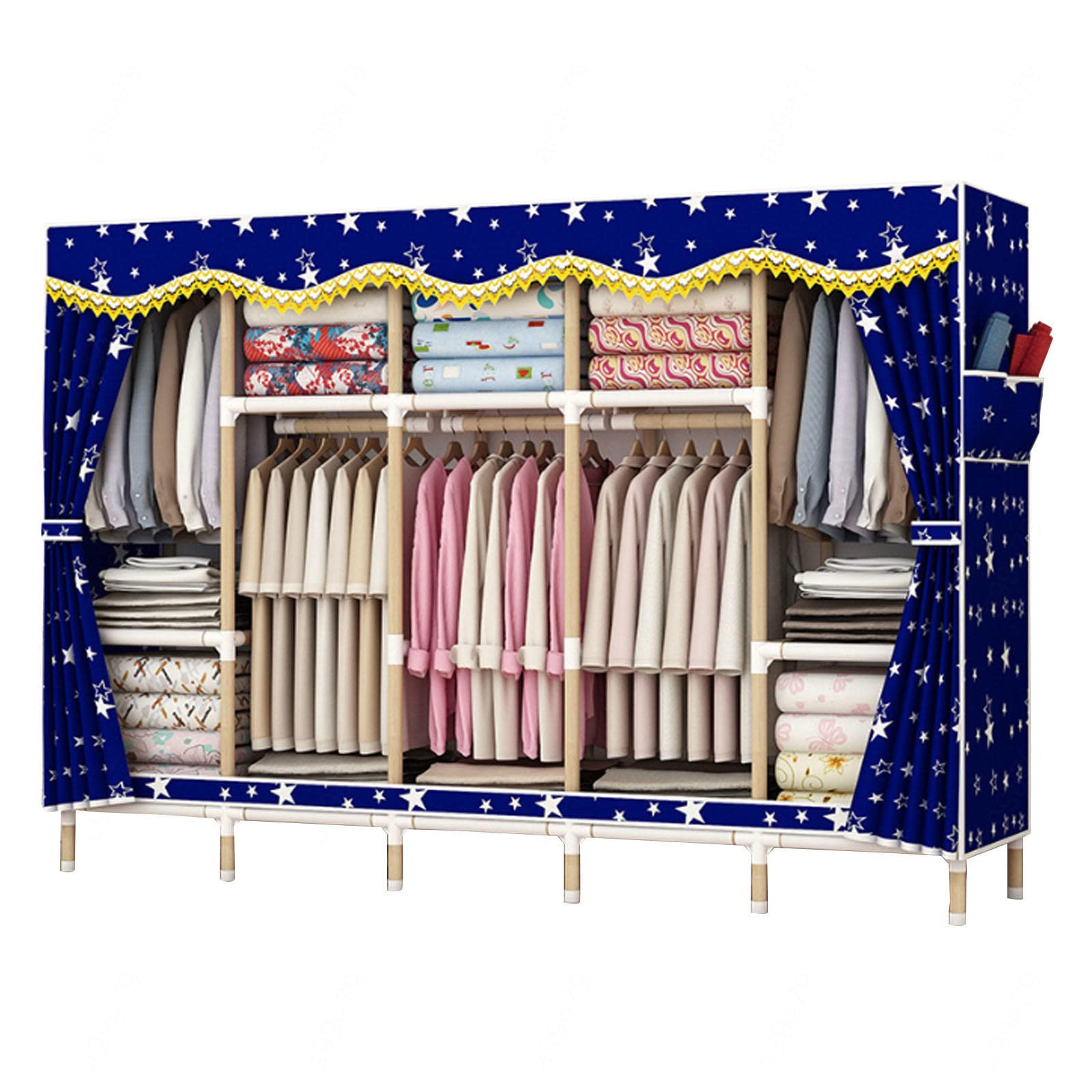 Housse en tissu pour placard et penderie portable contre la poussière des vêtements stockés