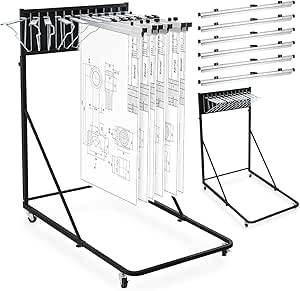 Estune Mobile Blueprint Storage Rack 18"- 42" Adjustable Mobile - View #2