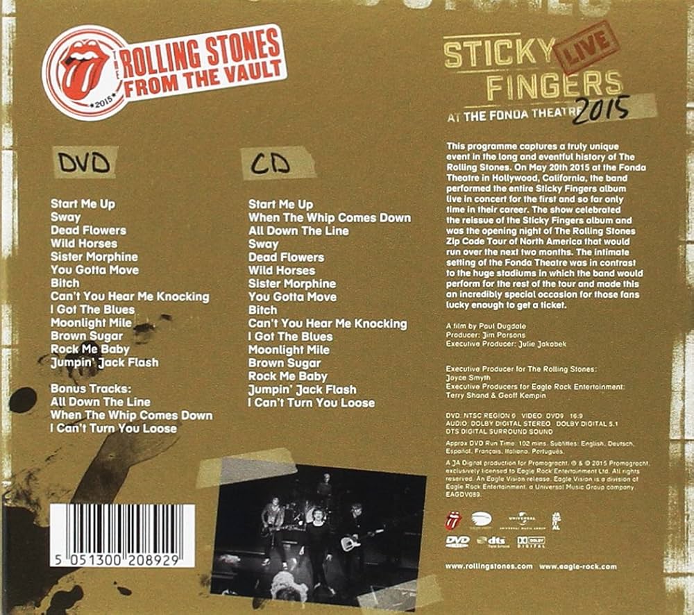 洋楽 sealed From the Vault STICKY FINGERS Amazon.com: From