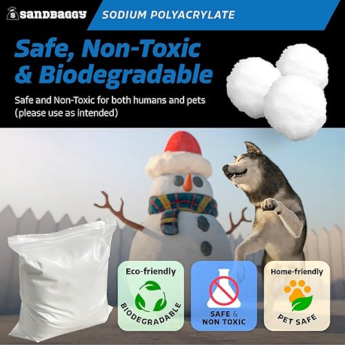 Miniatura 3 de Sandbaggy Cristales de poliacrilato de sodio, polímeros súper absorbentes, experimentos científicos, nieve falsa, paquetes de hielo, cuidado de la