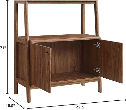 Miniatura 3 de Modway Estantería de 33 pulgadas en nogal