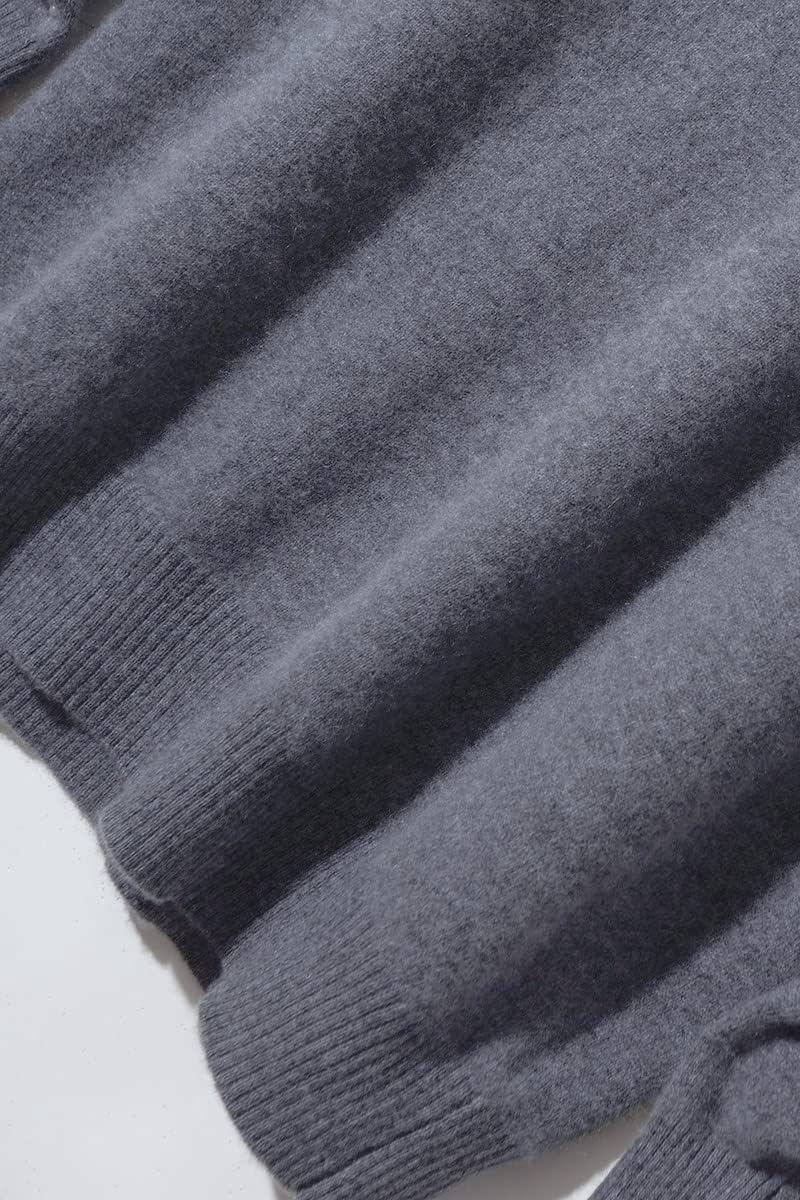 [Aecsoc] カシミヤ１００％タートルネック セーター 無地ニット ハイネックネック プルオーバーA2134