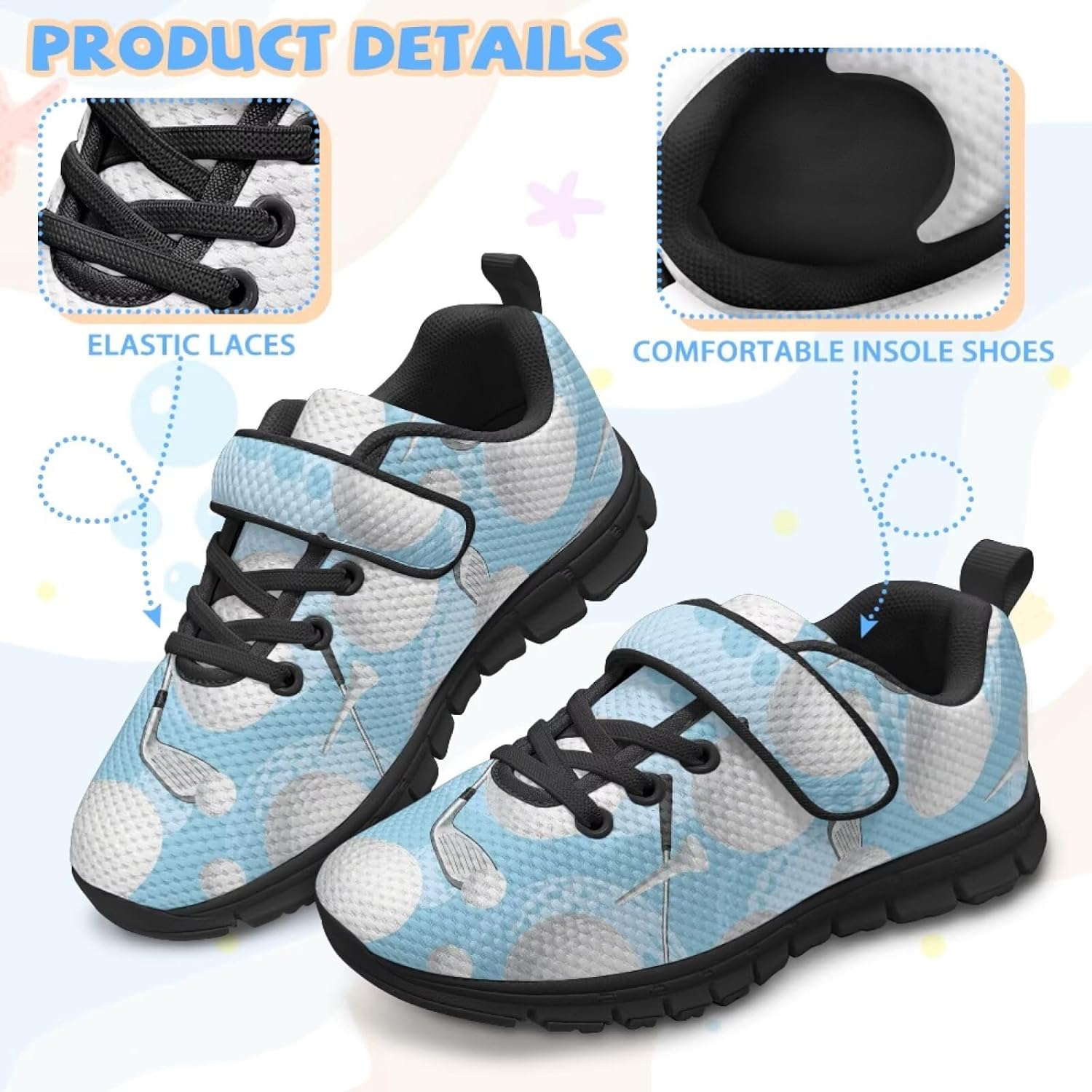 Boys Shoes Kids Sneakers Breathable Athletic Running Tennis Shoes for Little Kid/Big Kid US 11-2.5