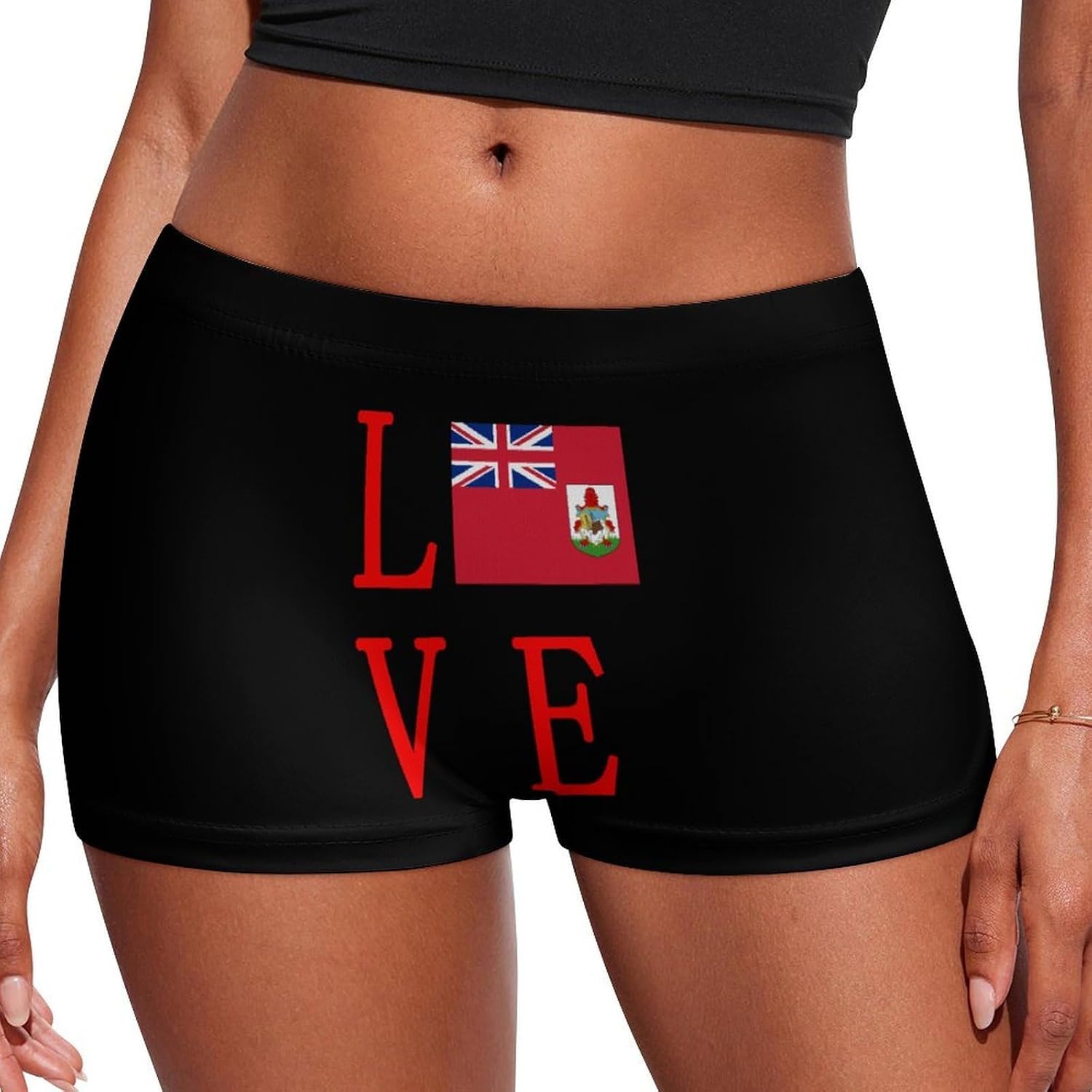 Bermuda Lover Fashion Women's Boxer Briefs Breathable Underpants Trunks Stretch Underwear