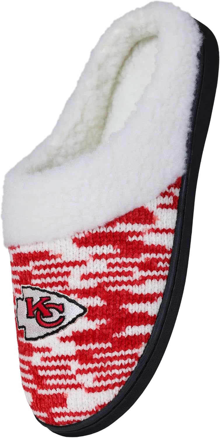FOCO NFL Sherpa Lined Colorblend Cup Sole Slippers - Image 3