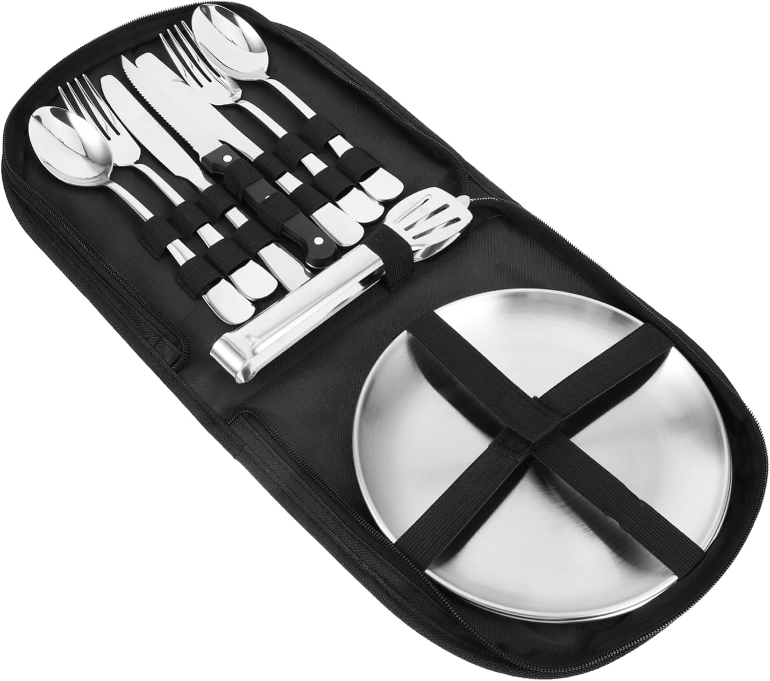 Stainless Steel Outdoor Camping Picnic Cutlery Set Reusable Utensil Kit Travel Case Rv Accessory