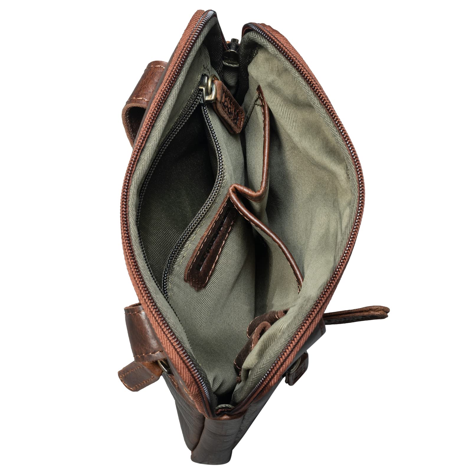 LEABAGS Borsa in Vera Pelle a Tracolla per Uomo e Donna | Messenger da Lavoro | Borsello da Trasporto a Mano | Cow Saddle Horse