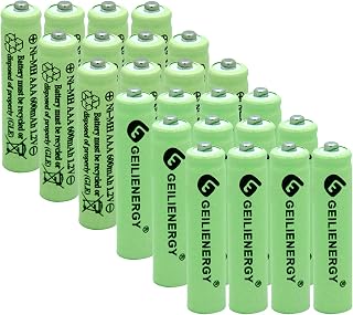Solar Light Batteries AAA Triple A NIMH 600mAh 1.2V Rechargeable for Garden Lights Remotes Mice (24Pcs AAA 600mAh)