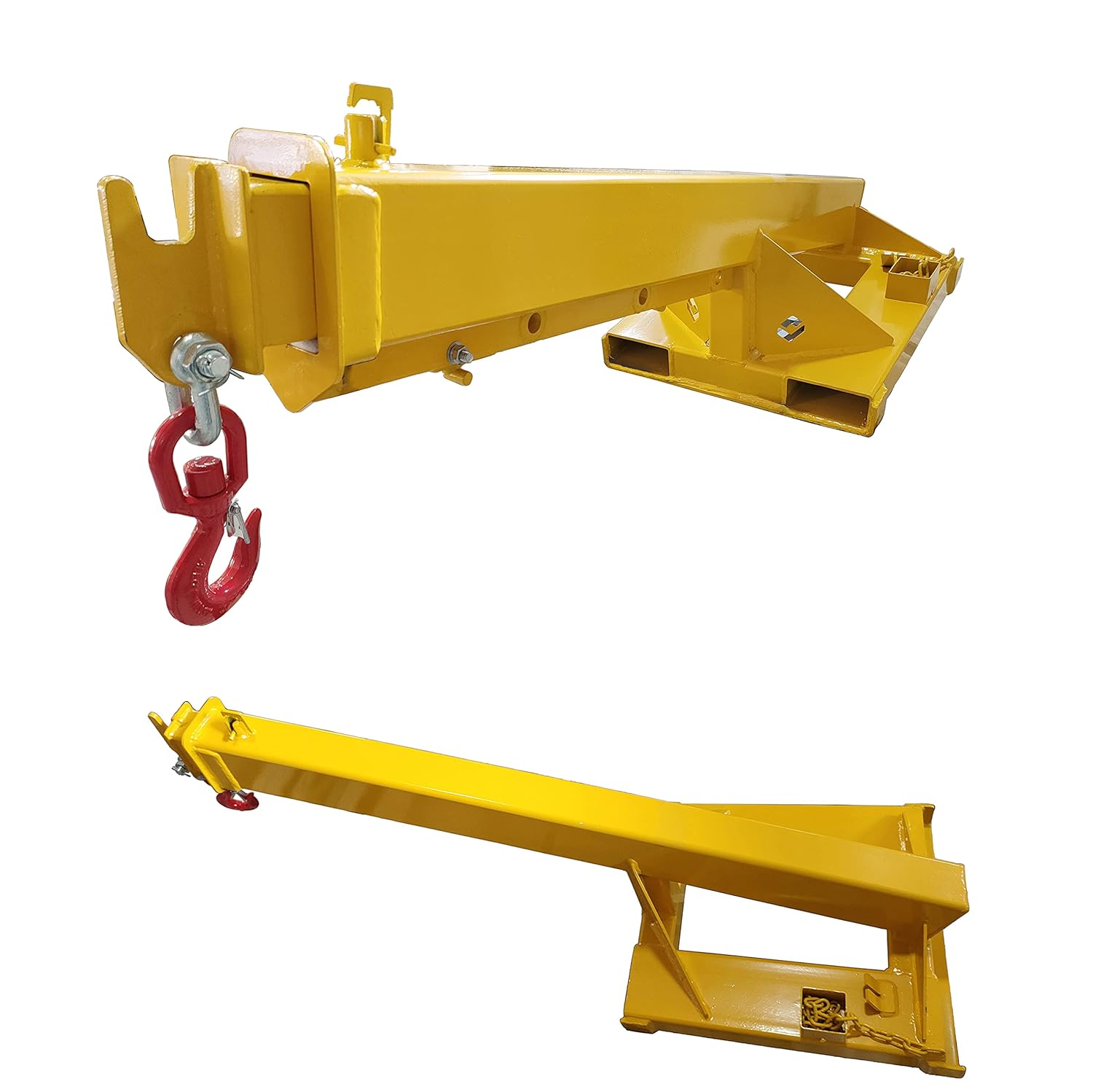 INTBUYING 4400LB/2T Adjustable Forklift Jib Boom Crane, Mobile Crane