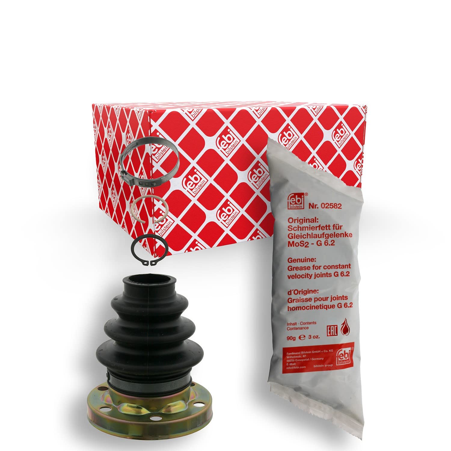 FEBI BILSTEIN Faltenbalgsatz für Hinterachse (getriebeseitig) – Antriebswelle, 103 mm, Gummi-Beutel