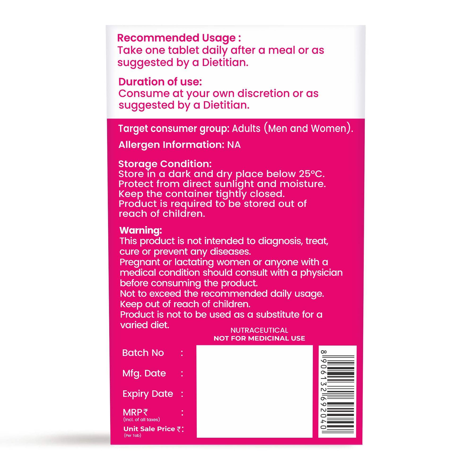DR. MOREPEN Biotin+ Tabs | With Multivitamins, Amino Acids, Natural Extract of Amla, Turmeric & Green Tea, Bhringraj & Brahmi | (60 Tablets) — Amazon image 8