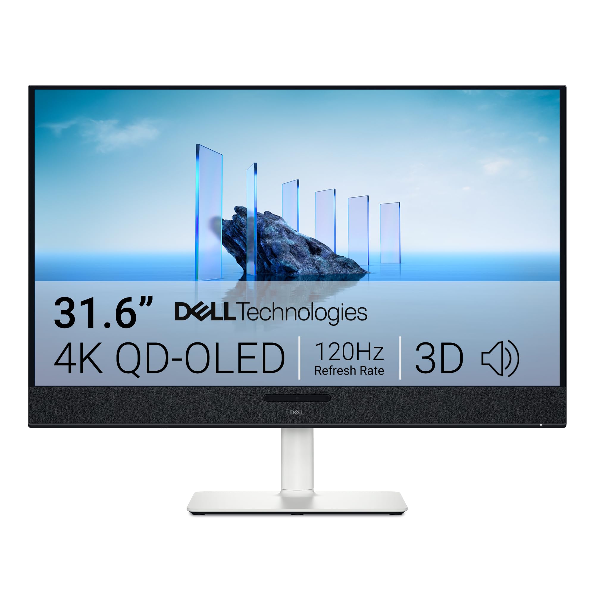 Dell 32 Plus Monitor - S3225QC, 4K UHD (3840x2160), 120Hz, QD OLED, 0.03ms, AMD FreeSync Premium Pro, HDR True Black 400, Dolby Vision, Altavoces Integrados, 3 USB-C, HDMI, 3 Años de Garantía