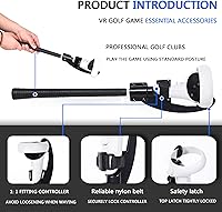 Vista 2 de Vr Golf Club for Oculus Quest 2,Oculus Quest 2 Golf Club Adapter,quest2 Golf Club Attachment,Golf Club Controller,Designed for VR Golf,Experience