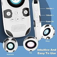 Player MP3 pentru copii ODEJOI 64 GB, Bluetooth 5.3, model panda, cu 18 melodii de somn și difuzor încorporat, radio FM, înregistrare vocală cu o singură atingere 5