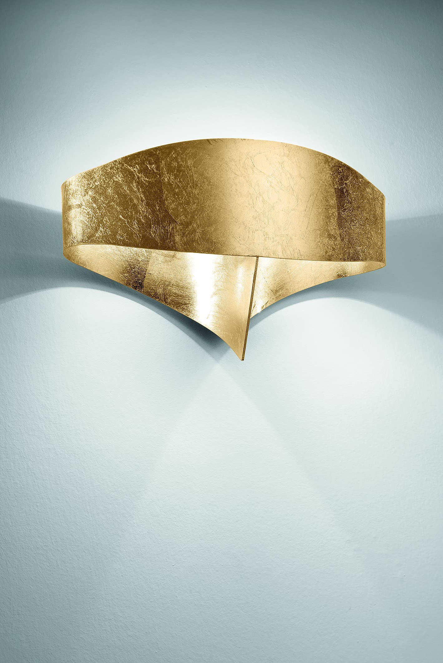 Selene Scudo Wall Light 33 W, Gold Leaf