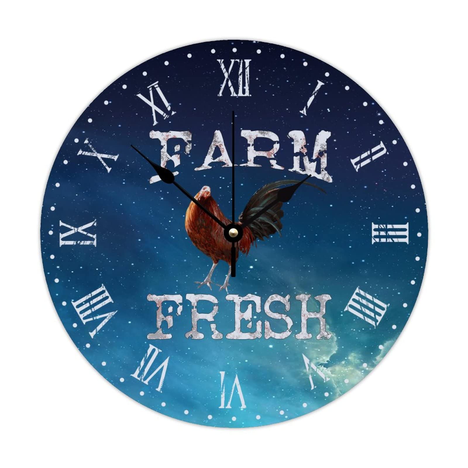 Horloge murale coq à quartz vintage rétro 38 cm pour décoration maison
