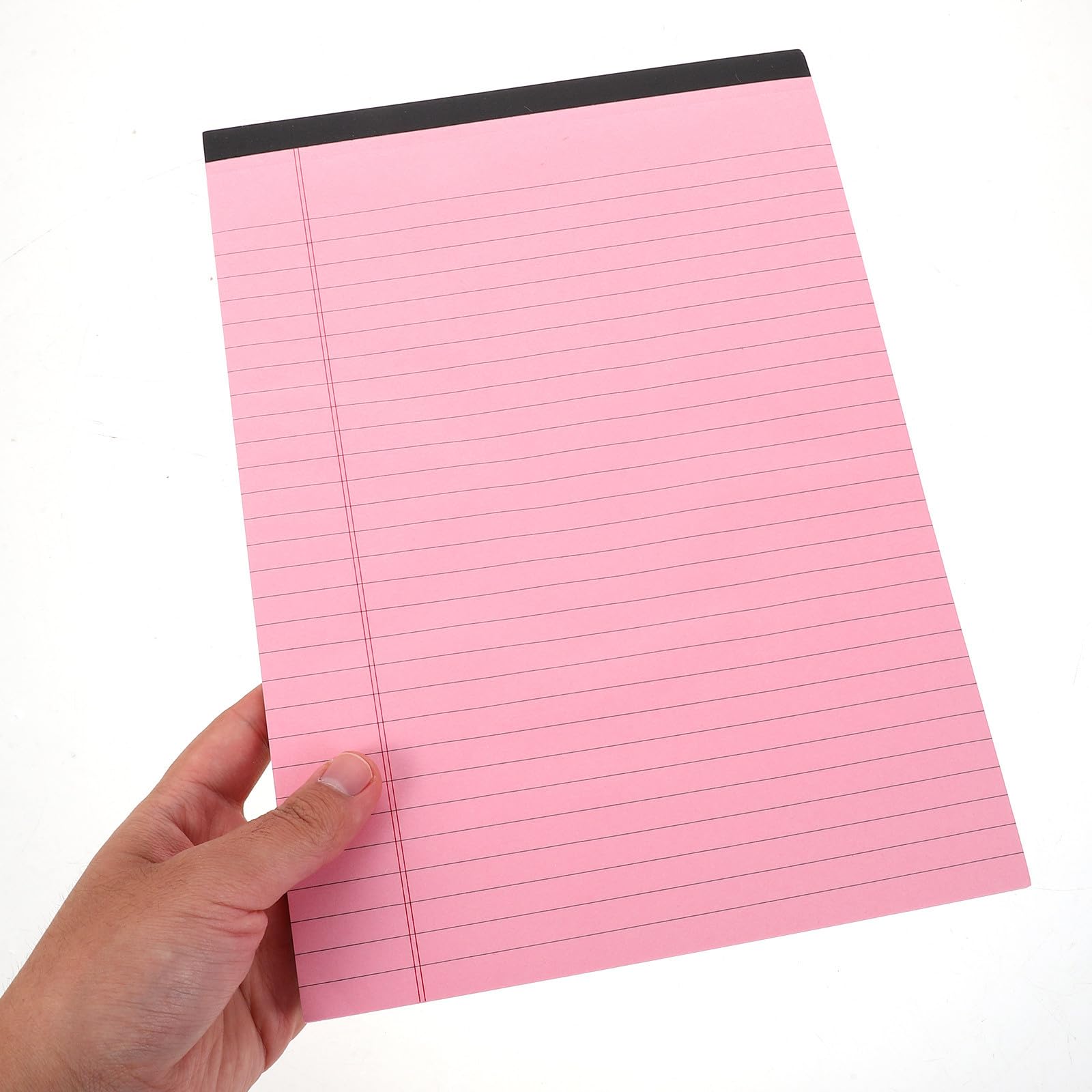 SHOWERORO 4 Stück Pack Rosa A4 Notizblöcke Liniert mit Trennblättern Heraustrennbar für Arbeit Studium Büro