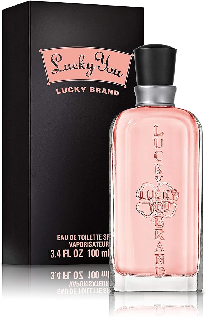 Lucky You Eau de Toilette for Women, 3.4 fl oz | Women's fresh floral citrus eau de toilette. Perfume with notes of ruby red grapefruit, creamy sandalwood, and peony.