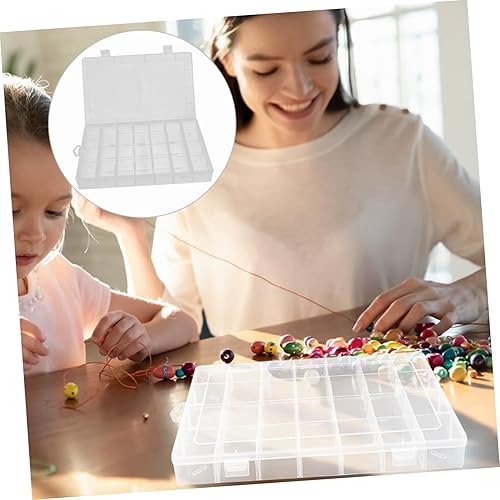 Miniatura 9 de EXCEART Organizador de almacenamiento de joyas Organizador de joyas Contenedor de plástico transparente Equipo de pesca Caja de almacenamiento Caja