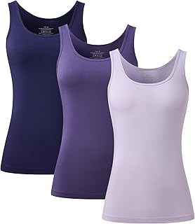 Women's Long Tank Tops Bamboo Rayon Sleeveless Layering Camisole Summer ...