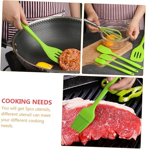 Miniatura 3 de Juego de utensilios de cocina de silicona, resistentes al calor, antiadherentes, con espátula, espátula, raspadores para hornear y cocinar,