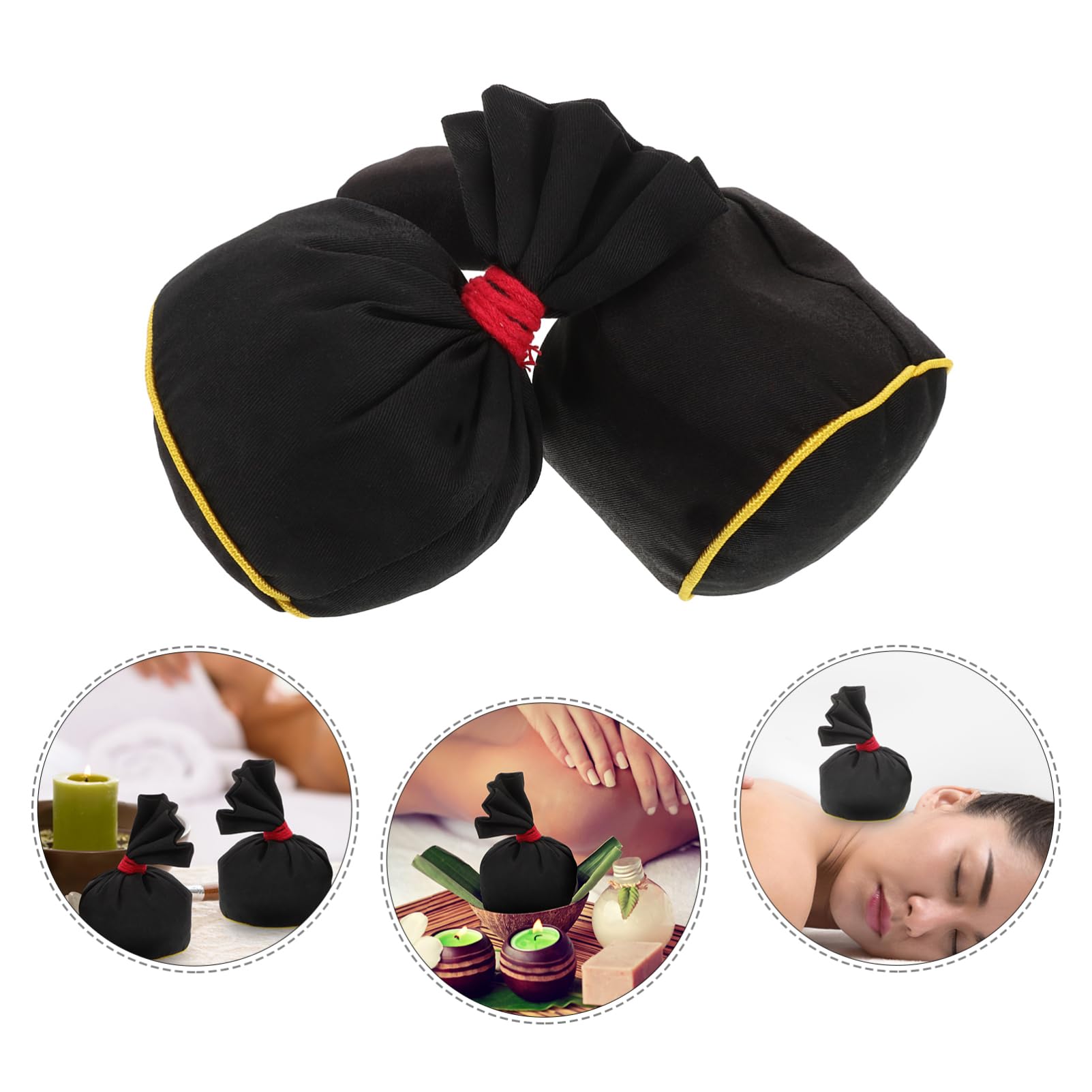 2pièces De Massage Chinois Sel Compresse Chauffante Pour Thérapie Spa Soin Musculaire Relaxant