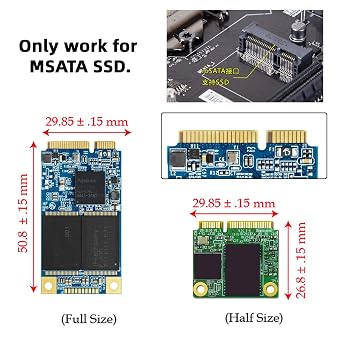 Cablecc mSATA SSD Mini PCI-E to 2.5 SATA 22P(15+7) Hard Disk Enclosure Case Converter Adapter for MSATA SSD