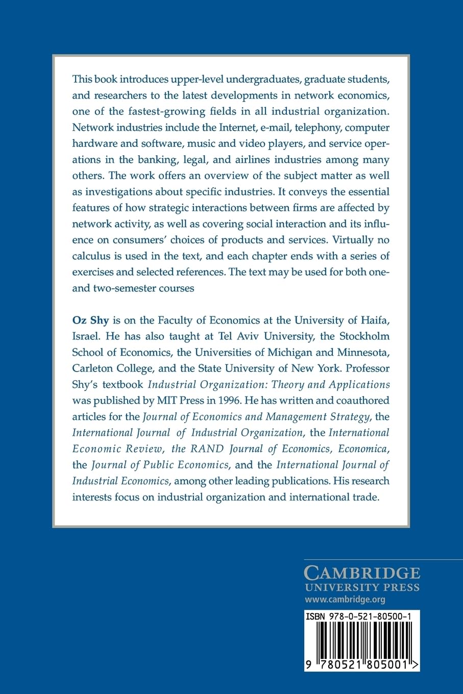 The Economics of Network Industries