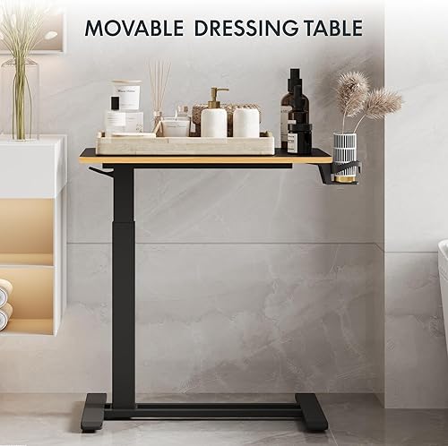 Vista 47 de FLEXISPOT - Mesita médica ajustable con ruedas, escritorio de pie neumático y móvil para laptop, mesa para colocar sobre la cama