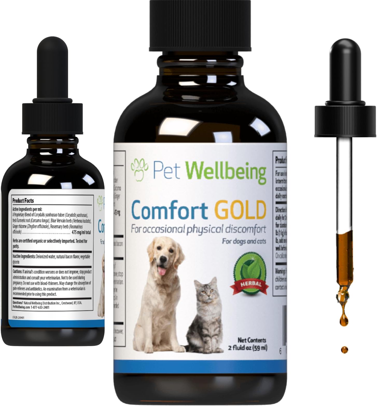 Pet Wellbeing Smooth BM Gold for Cats & Dogs Vet