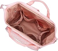 Vista 3 de HOMEST Mochila de Bolso para Tejer, Organizador de Almacenamiento para Crochet, Porta Hilos Grande con Bolsillo Frontal Personalizado para Rosa