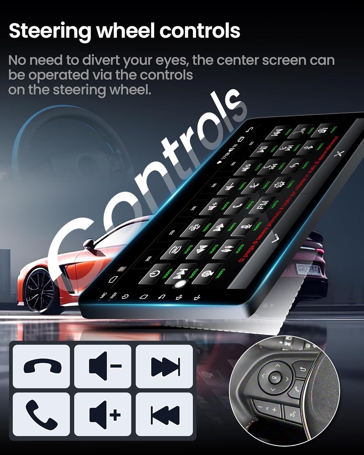 4Core Car Radio for Honda CRV 2002-2006: 9inch HD IPS Touchscreen Replacement Wireless CarPlay&Android Auto GPS 5GWiFi Head Unit Bluetooth5.0 SWC Backup Camera FM