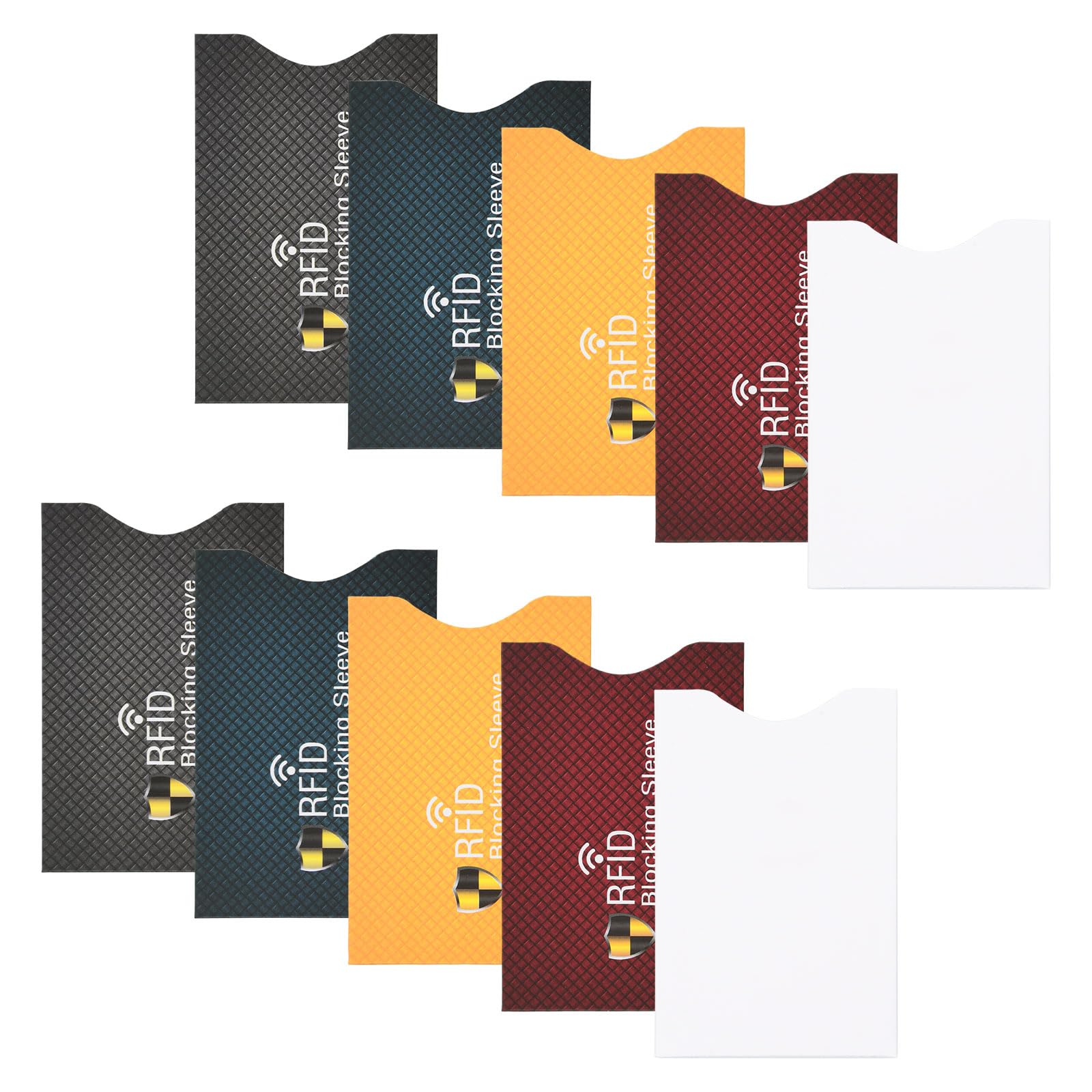 10 Stück RFID Blocker Kartenhülle, RFID Schutzhülle Kreditkarten, Diebstahlsichere Kartenschutz, Sicherheitshülle für EC-Karten, Ausweisschutz für Damen Herren Bankkarten VisaAusweis (Mehrfarbig)